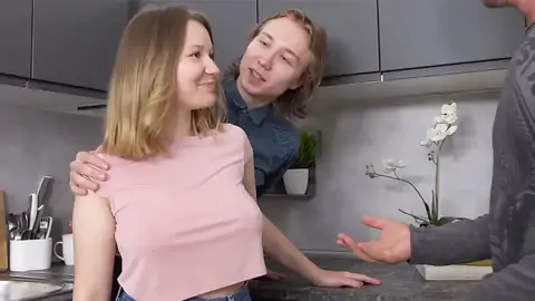 Ultra-cute Ash-blonde Woman Is Hotwife On Her Bf For Some Cash