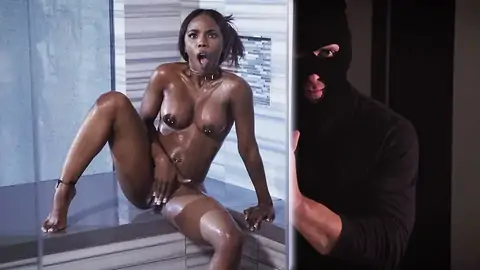 Black With Pierced Nipples Is Caught By A Thief