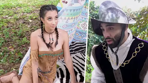 Draußen Zerreißen-raus Für Eine Puppe, Die Als Indianer Cosplayt