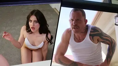 Sexy Dark-skinned-haired Aubree Valentine Is Astonished By A Giant One