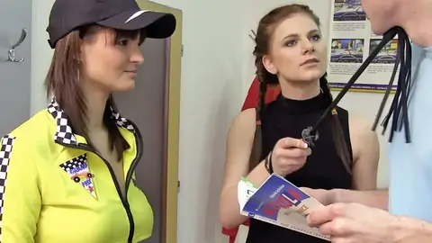 Nubile Whips Him While He Ravages Ginger-haired At The Driving School